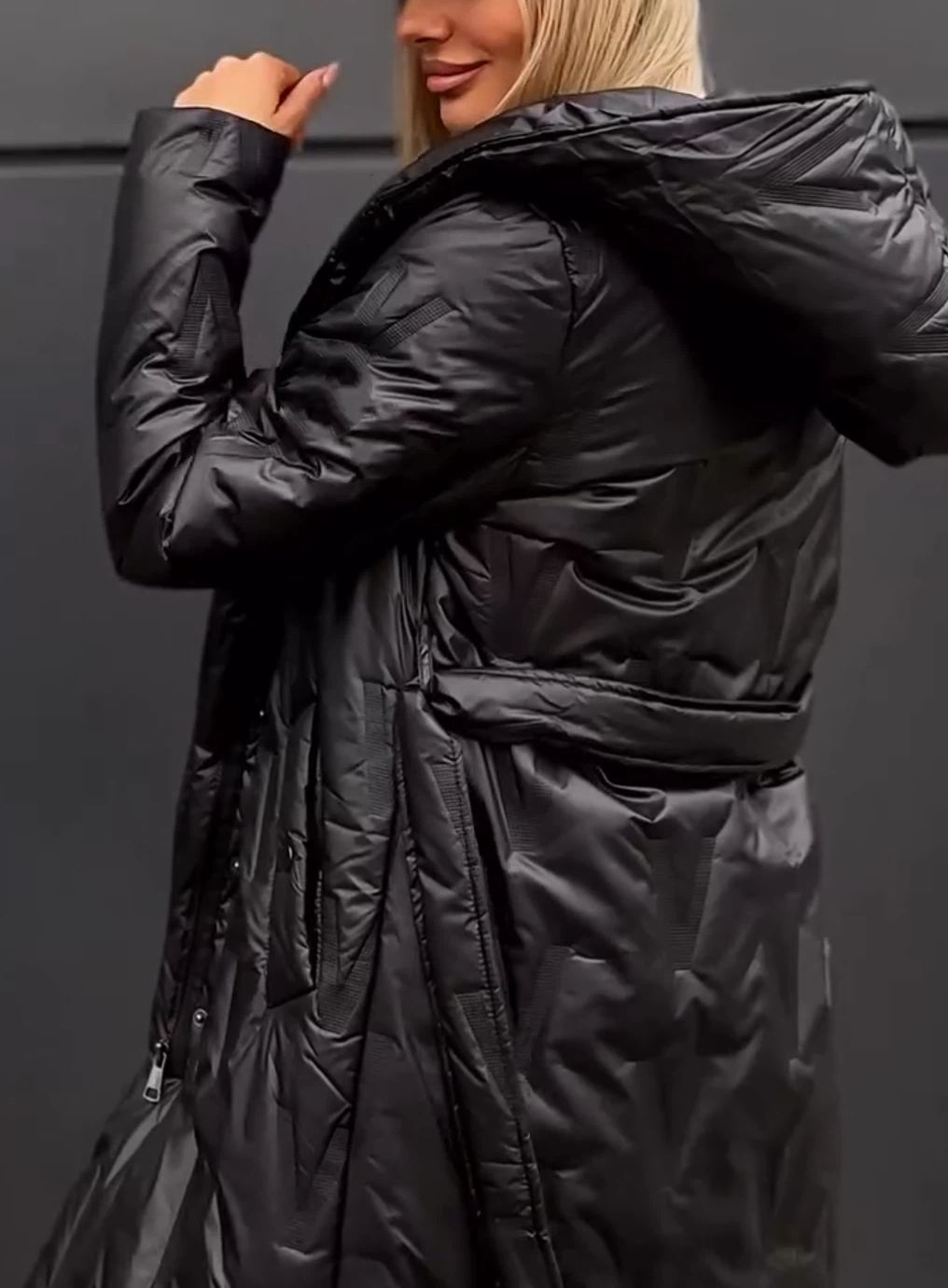 [Copy]Long Hooded Down Jacket