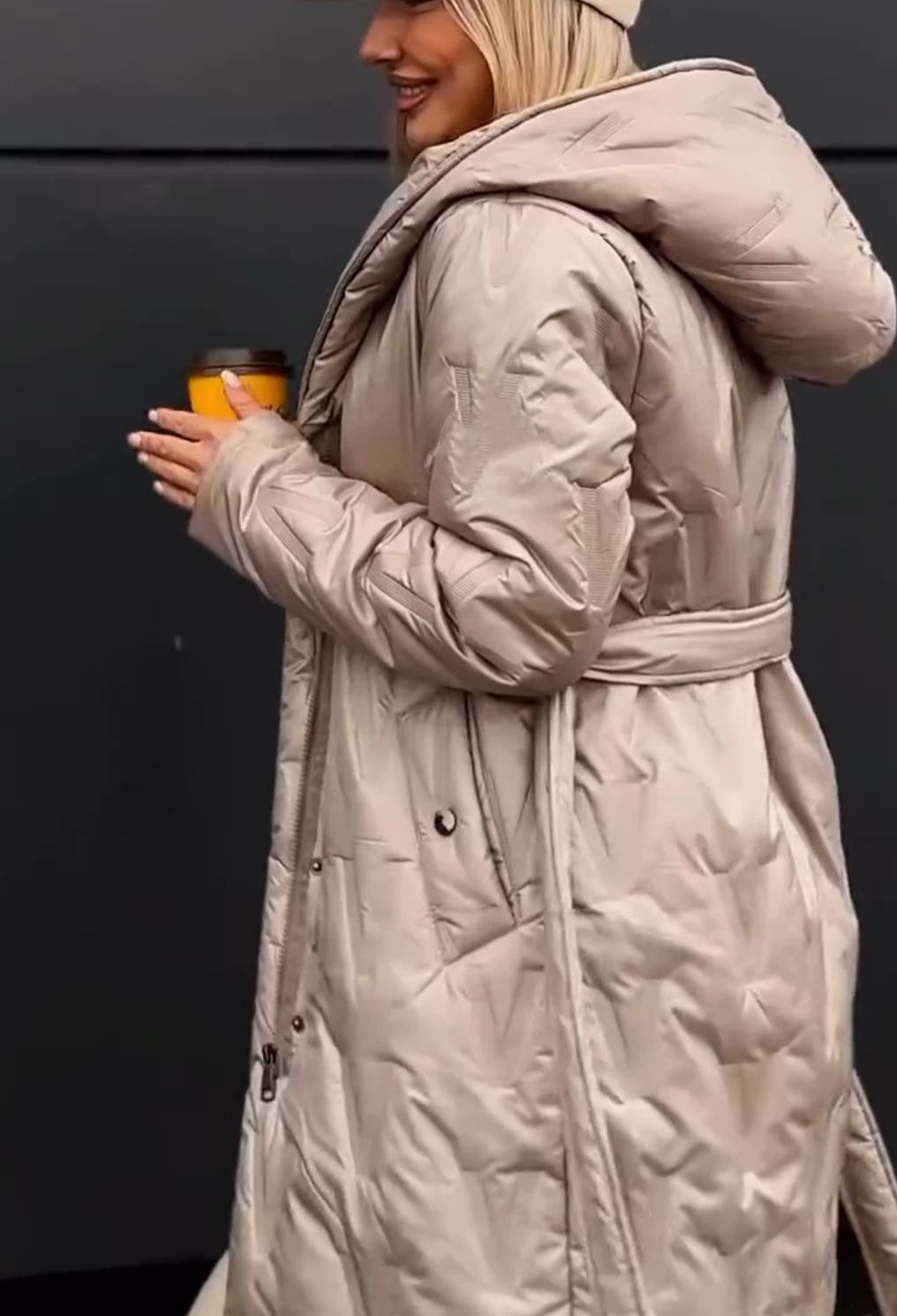 [Copy]Long Hooded Down Jacket