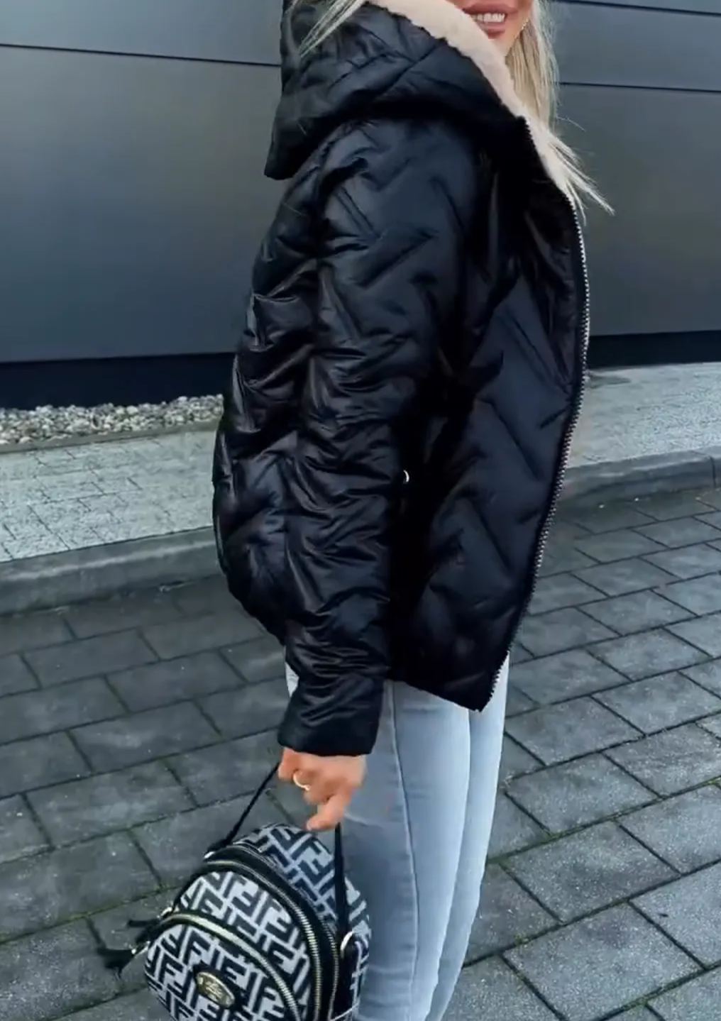 [Copy]Sage Green Quilted Puffer Vest with Hood