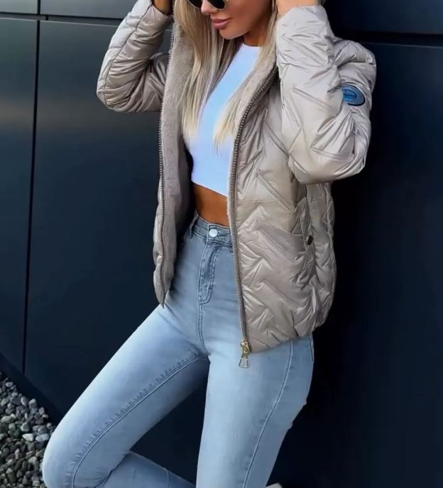 [Copy]Sage Green Quilted Puffer Vest with Hood