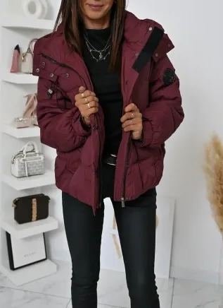 [Copy]Taupe Long Puffer Coat with Faux Fur Hood & Belted Waist