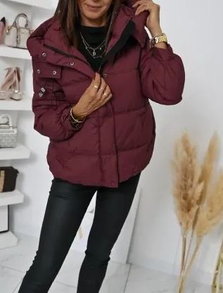 [Copy]Taupe Long Puffer Coat with Faux Fur Hood & Belted Waist