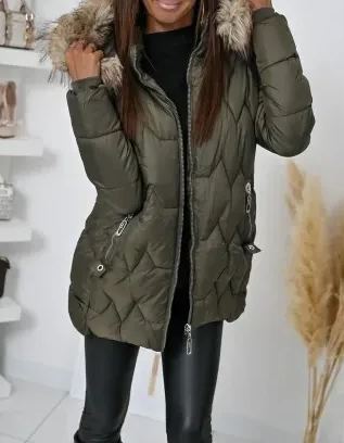 [Copy]Black Faux Fur Long Coat with Oversized Silhouette