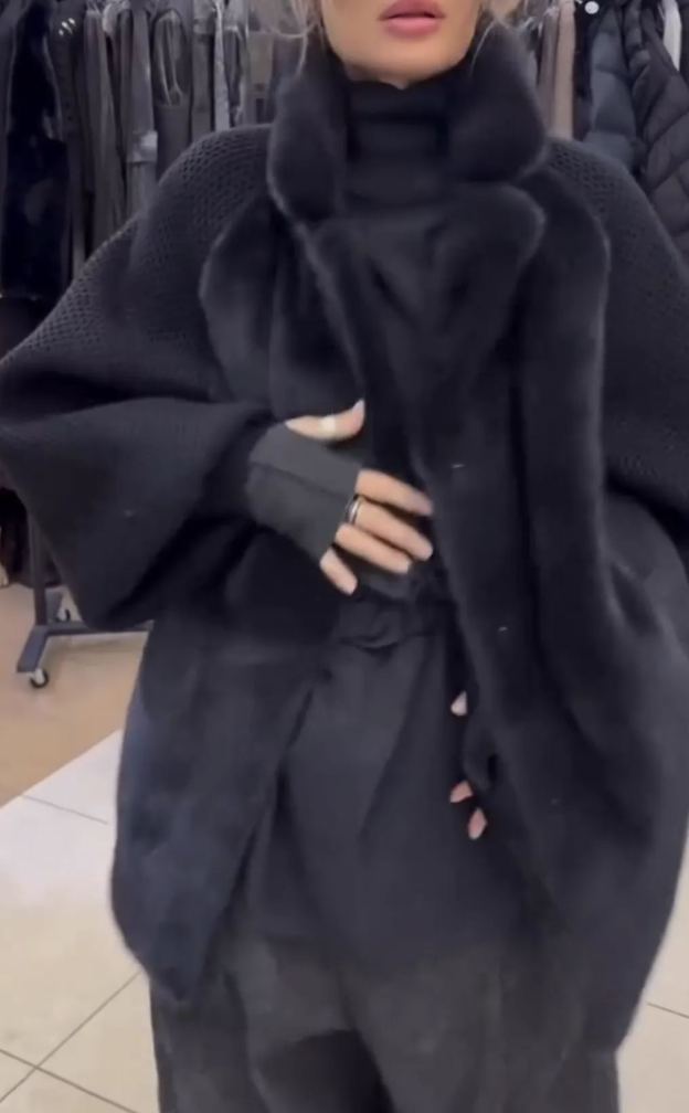[Copy]Down suit with shearling collar