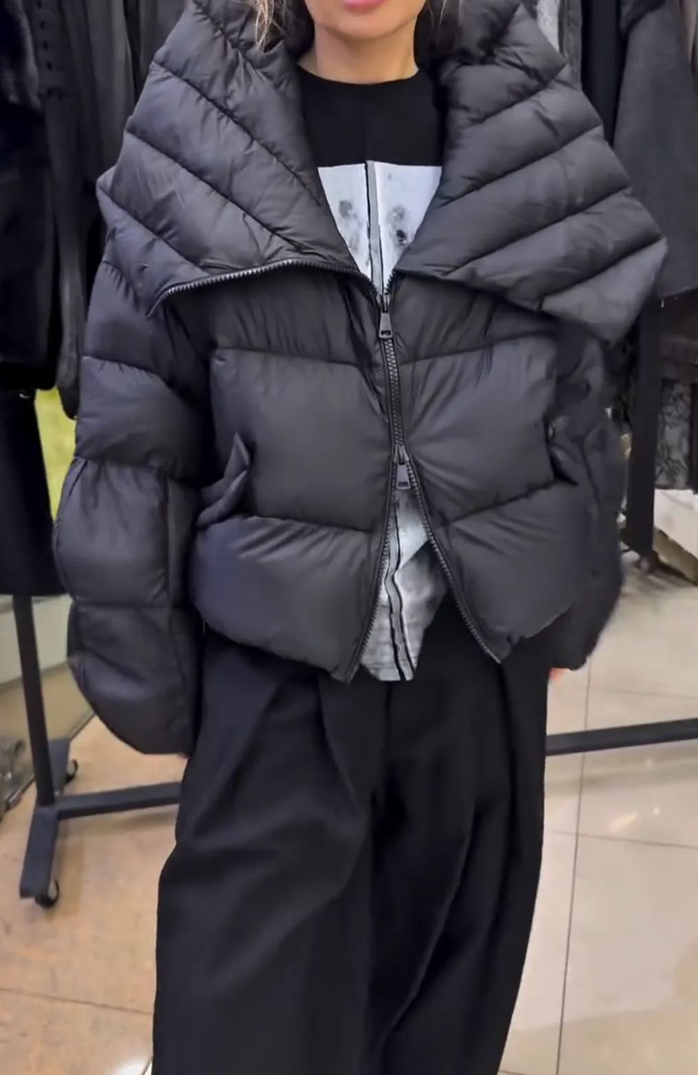 [Copy]Dark Brown Faux Fur Oversized Coat