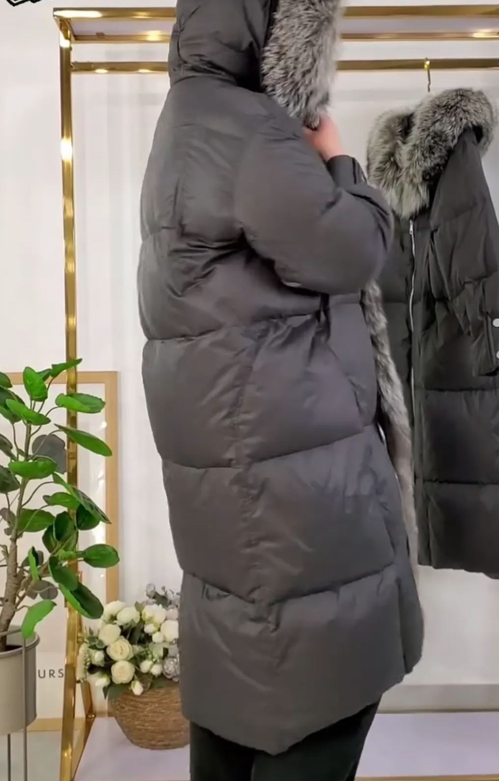 [Copy] Teddy Fur Maxi Coat with Hood