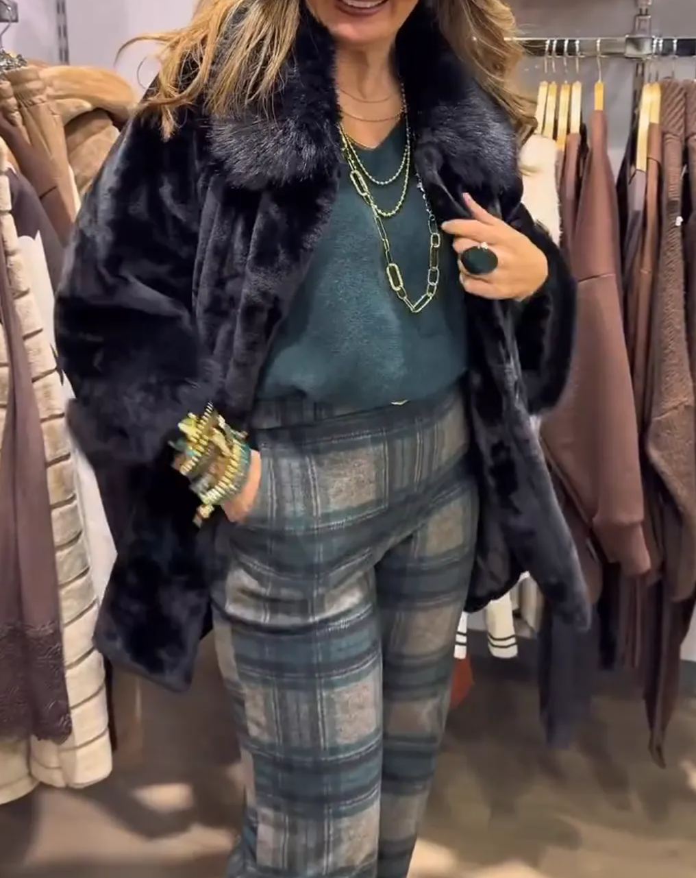 [Copy]Faux Fur Long Coat