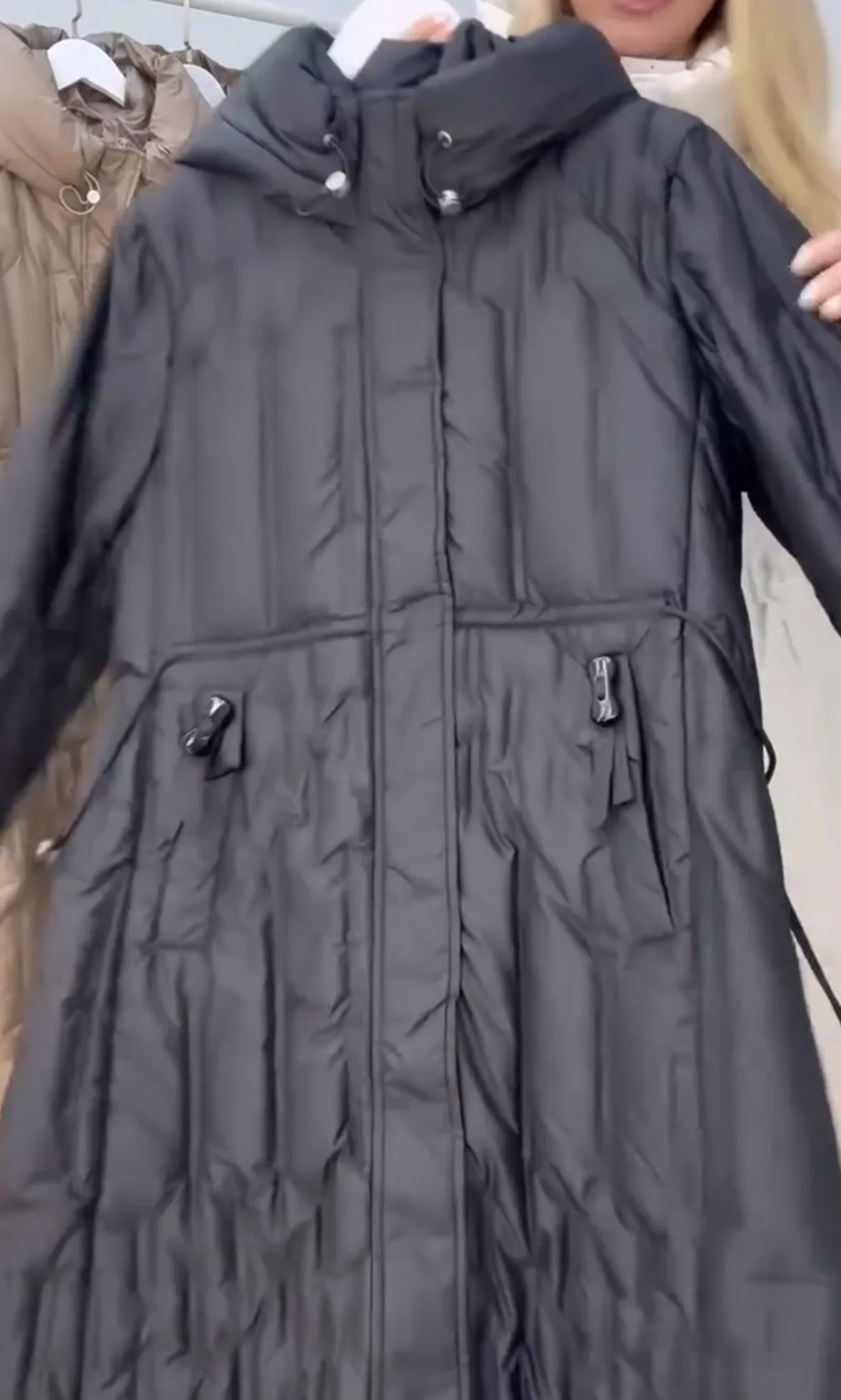 [Copy]Down jacket with faux fur collar