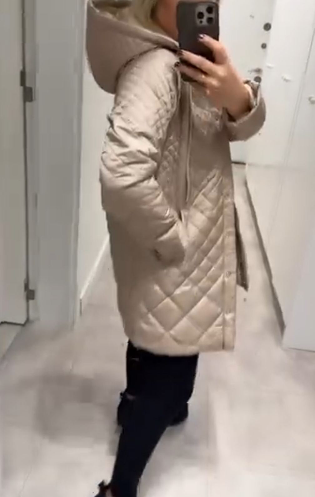 [Copy]Brown & Beige Patchwork Faux Fur Coat with Leopard Accent