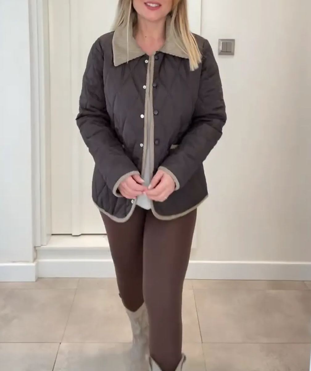 [Copy]Hooded quilted jacket