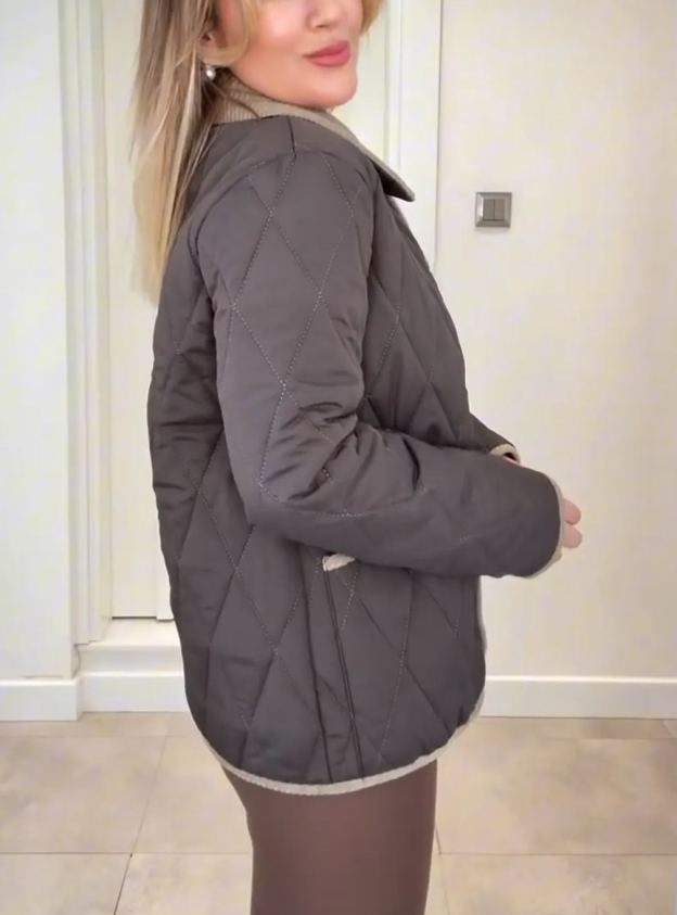 [Copy]Hooded quilted jacket