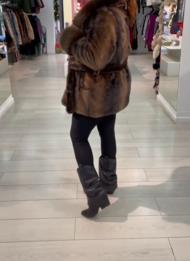 [Copy]Charcoal Gray Quilted Coat with Contrast Collar