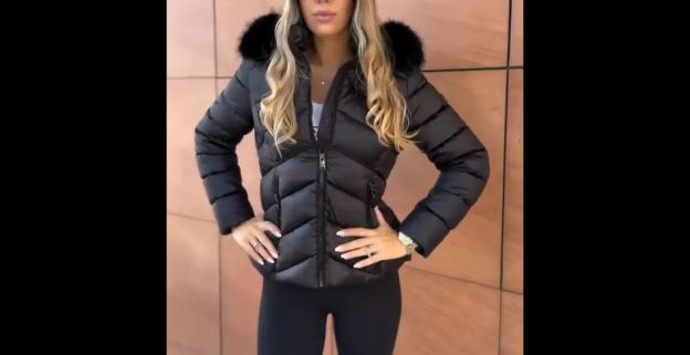 [Copy]Beige Longline Puffer Coat with Faux Fur Hood & Adjustable Belt