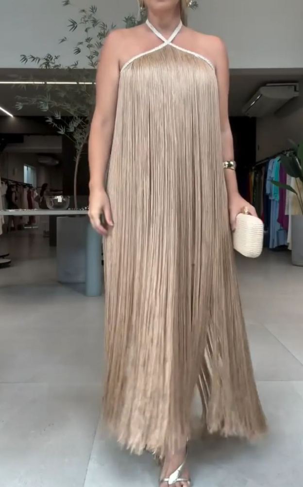 [Copy]Vibrant Purple Satin Maxi Dress with Sheer Long Sleeves & Ruched Waist