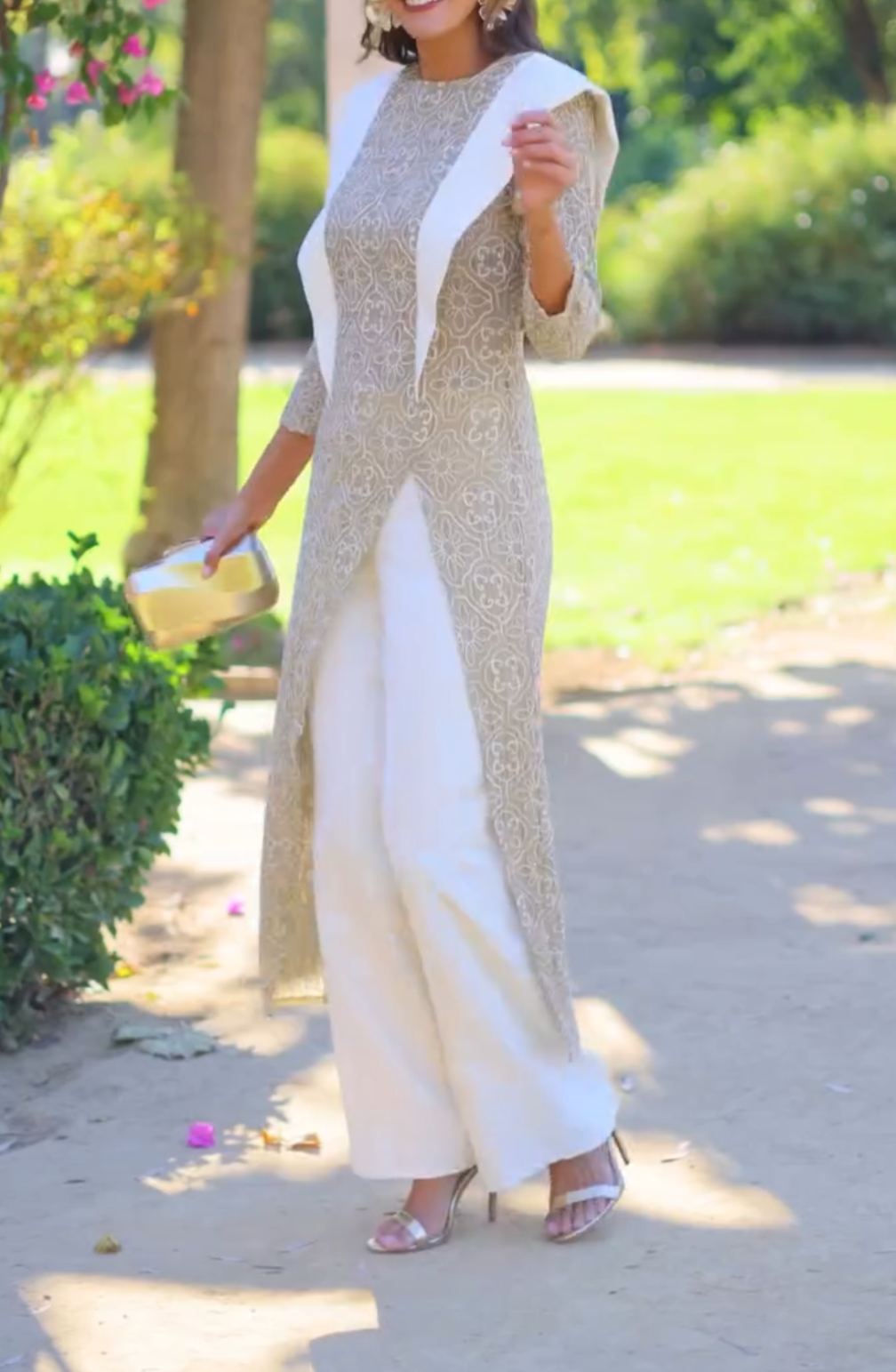 [Copy]Blush Pink Midi Dress with Padded Shoulders & Self-Tie Bow Belt