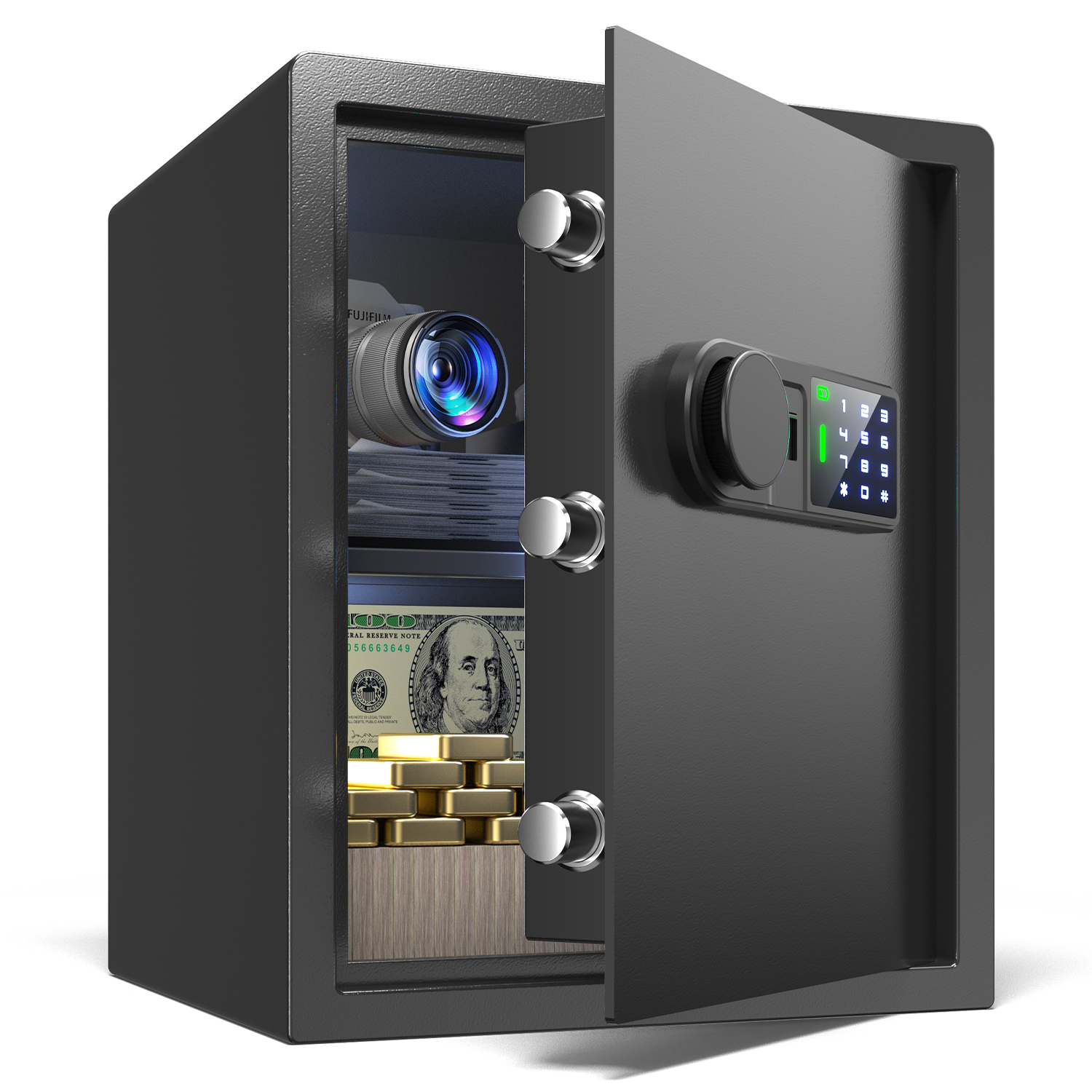 Wedlon Safe Box for home - 16KG Touch screen lock Box