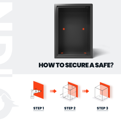 Wedlon Safe Box for home - 18 KG Touch screen lock Box「50E」