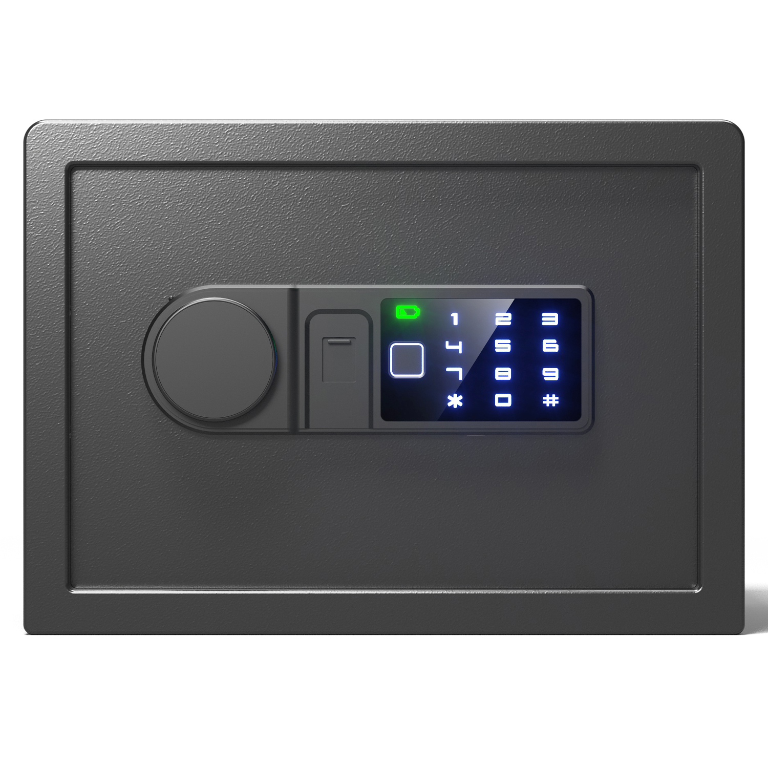 Biometric Safe box for home - (0.80 cu. ft.) Fingerprint Lock Box with Silent Mode, Backlit Keypad and LED Light, Small Caja Fuerte with Anti-Rust and Anti-Theft