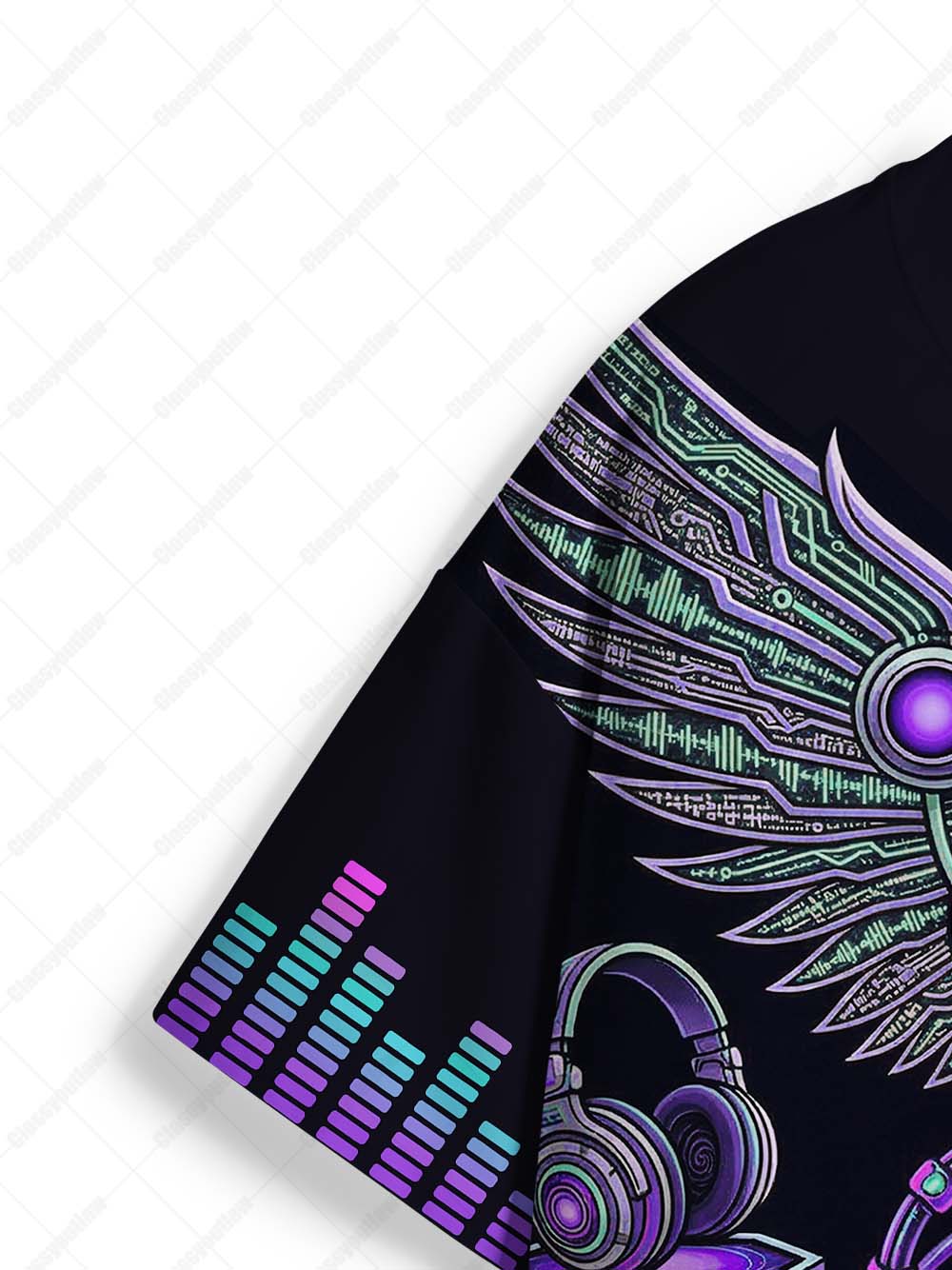 Electric Ascension – Cyber Temple Streetwear Graphic T-shirt