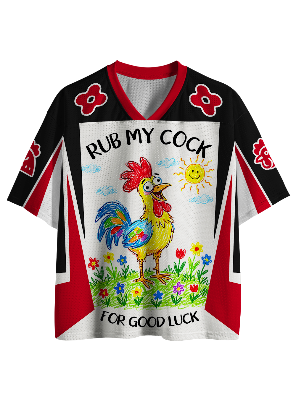 RUB MY COCK FOR GOOD LUCK MESH JERSEY