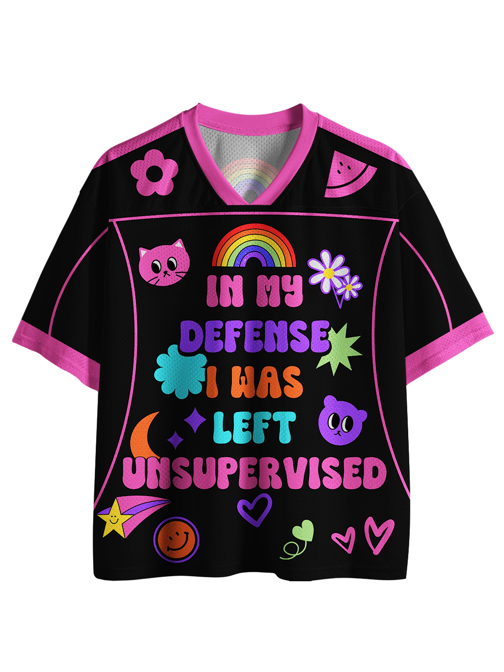 IN MY DEFENSE I WAS LEFT UNSUPERVISED MESH JERSEY