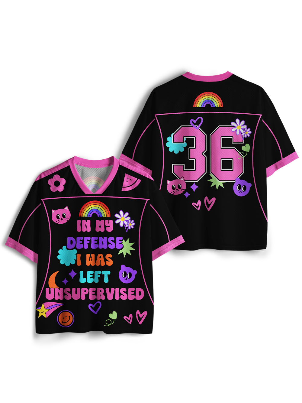 IN MY DEFENSE I WAS LEFT UNSUPERVISED MESH JERSEY
