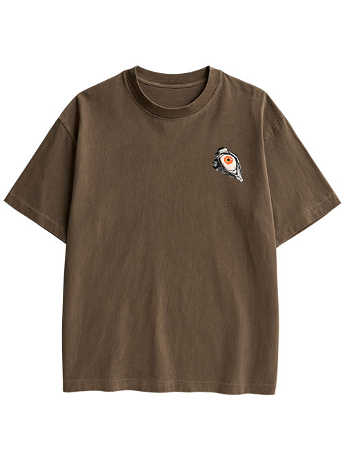 MULTITUDE OF GAZES DOUBLE SIDED PRINT WASHED TSHIRT