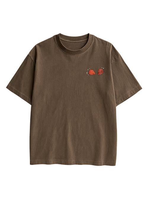 Strawberry Jams But My Glock Don't Double Sided Print Washed TShirt