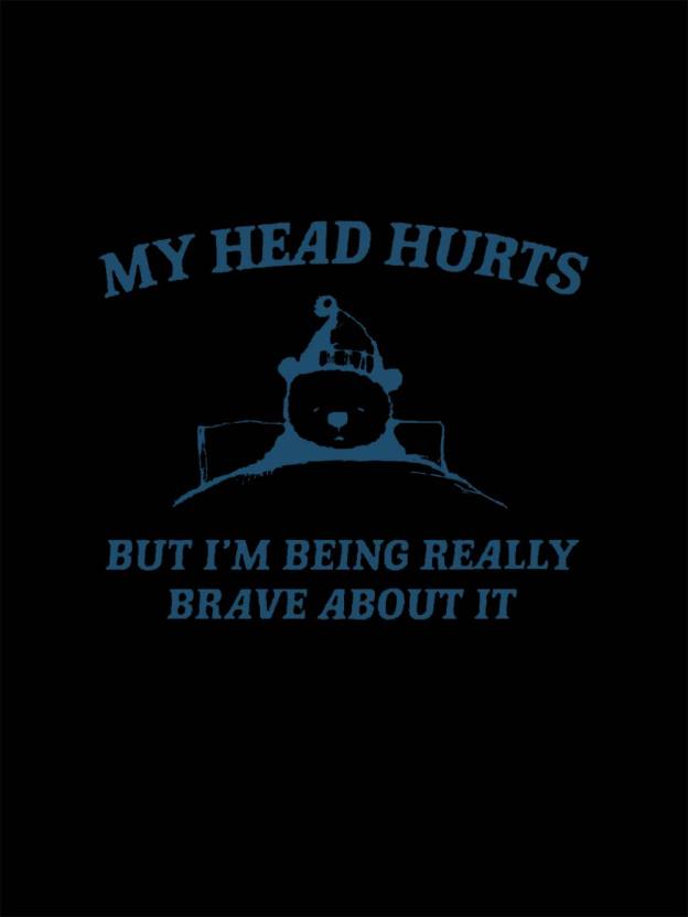 My Head Hurts Washed Tshirt