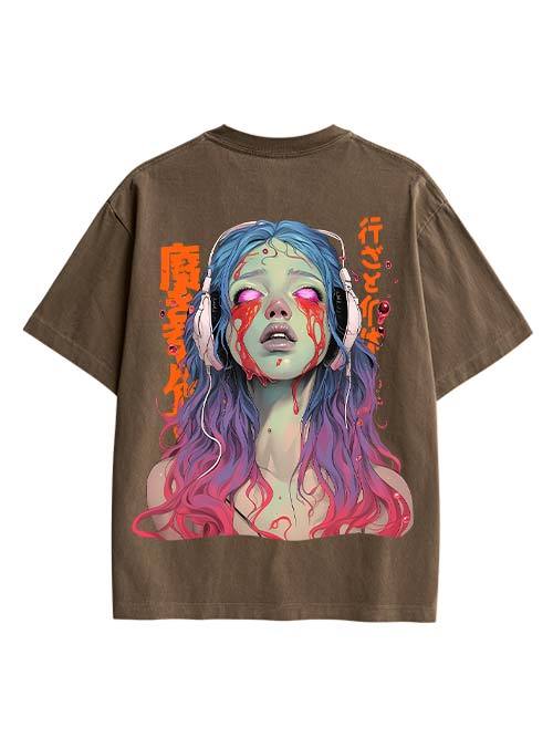 Ghost Song Double Sided Print Washed Tshirt