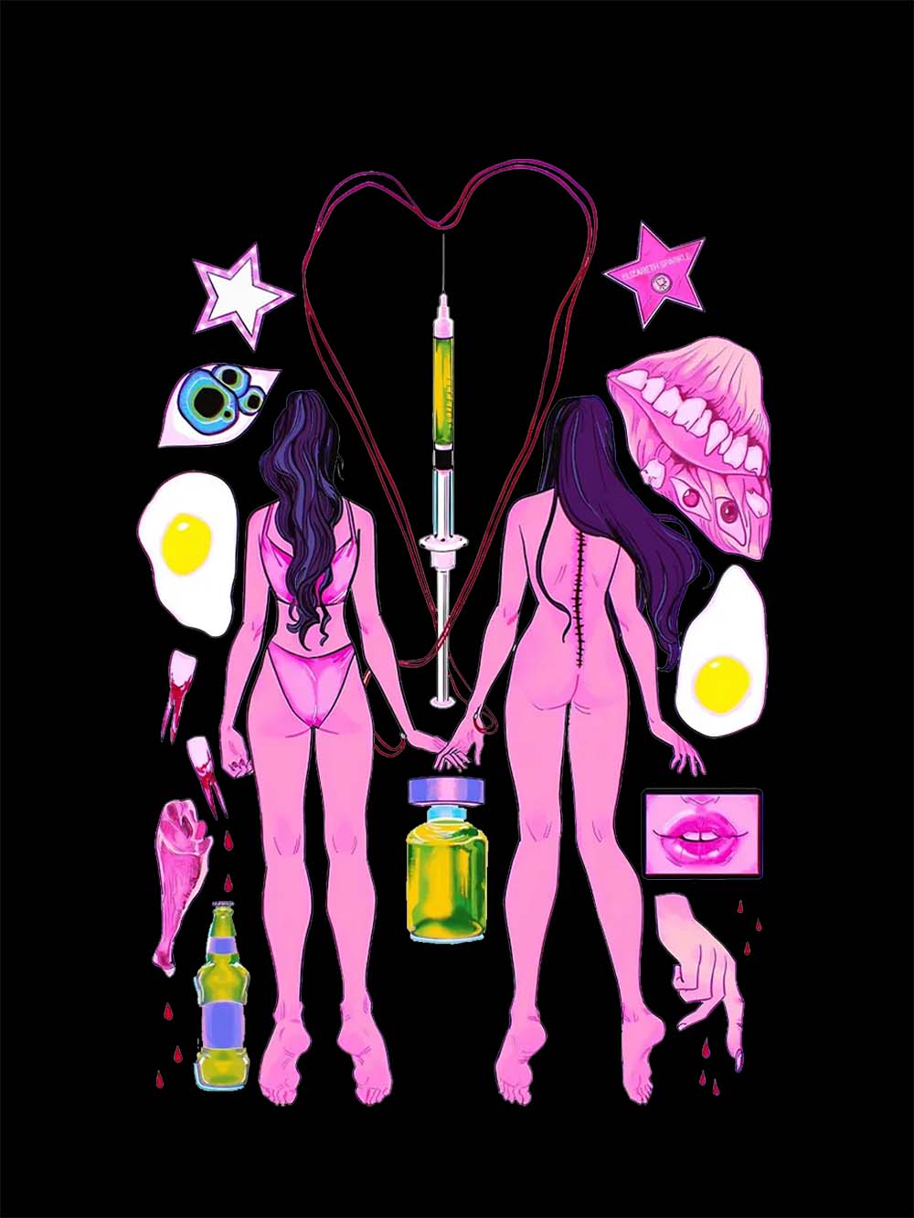 MEDICAL ILLUSTION WASHED TSHIRT