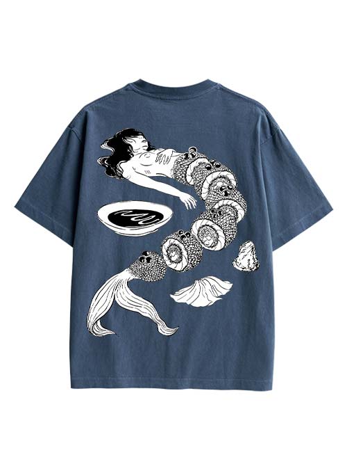 Human Sushi Slices  Double Sided Print Washed TShirt