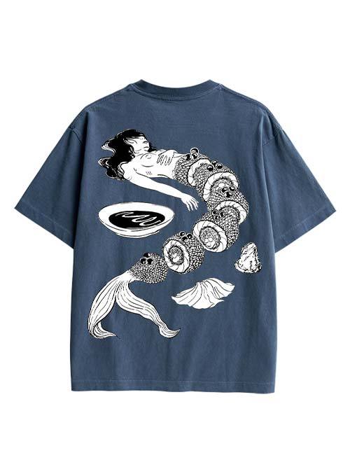 Human Sushi Slices  Double Sided Print Washed TShirt