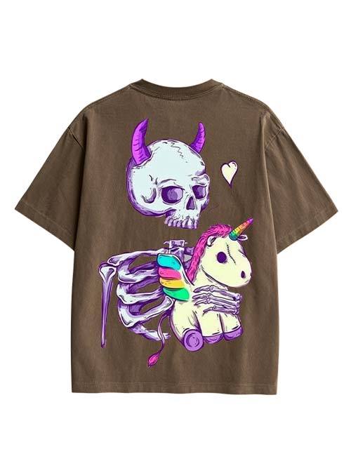 Dark Whimsy Double Sided Print Washed TShirt