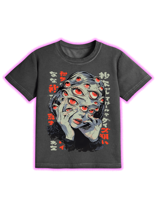 Thousand Eyes Gaze Washed Slim Tshirt