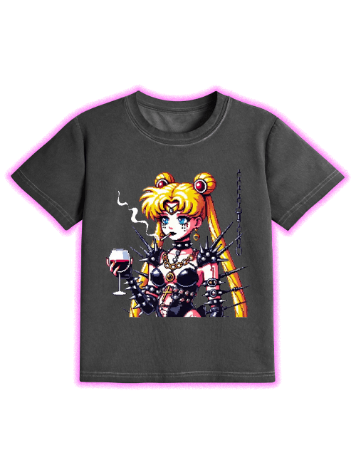 Punk Moon Washed Slim Tshirt