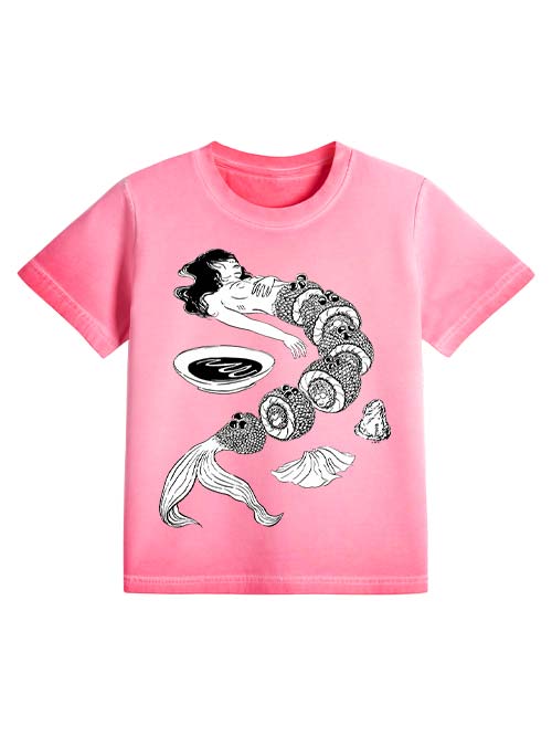 Human Sushi Slices Washed Slim Tshirt