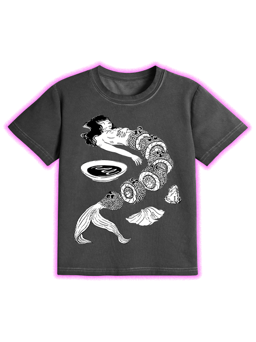 Human Sushi Slices Washed Slim Tshirt