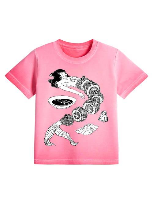 Human Sushi Slices Washed Slim Tshirt