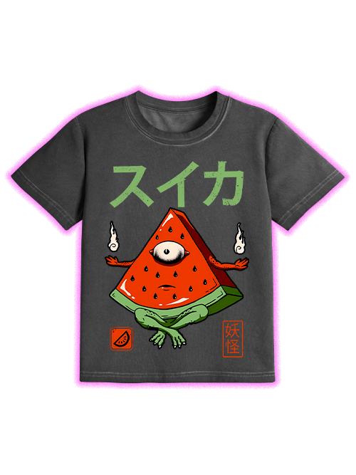 Watermelon Yokai Washed Slim Tshirt