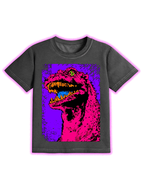 Neon Roar Washed Slim Tshirt-ClassyOutlaw Sale