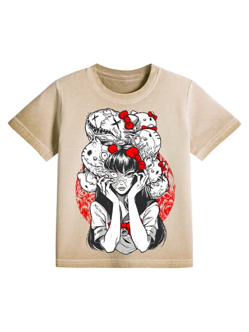 Tomie And Hello Kitty Washed Slim Tshirt