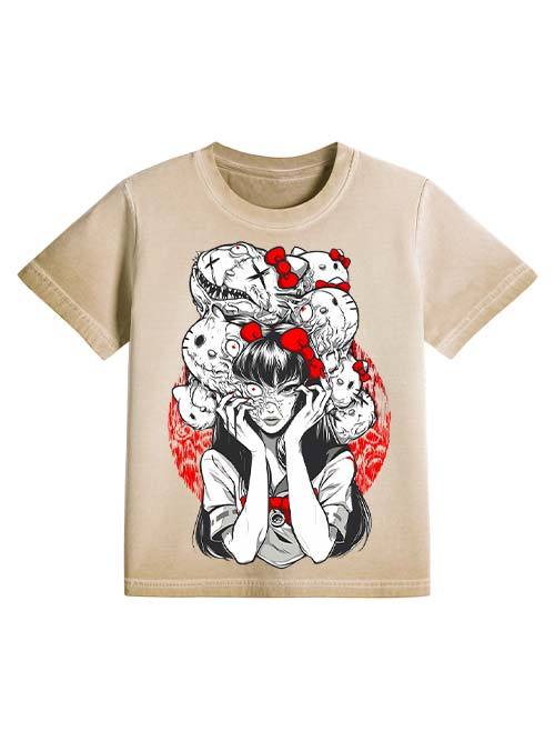 Tomie And Hello Kitty Washed Slim Tshirt