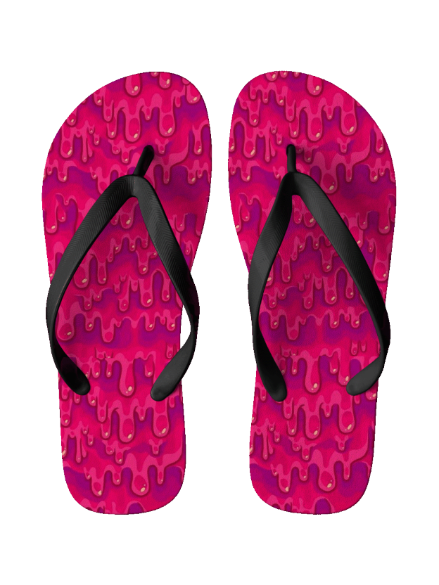 PINK MELT FLIP FLOPS