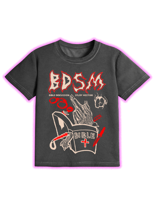 Bdsm Washed Slim Tshirt-ClassyOutlaw Sale