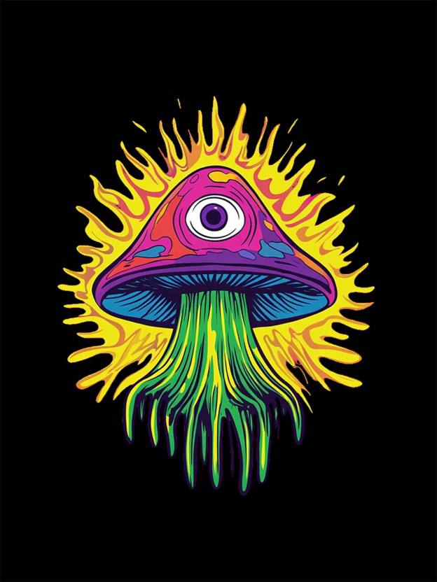 Trippy mushroom Washed Tshirt