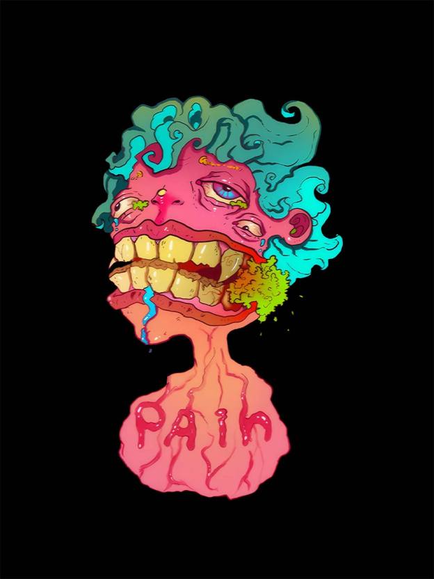 Colorful Chaos of Pain Washed Tshirt