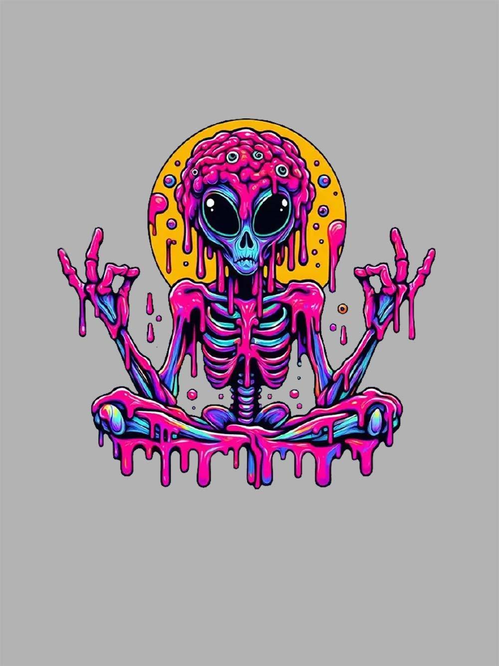 Melting Alien Zen Washed Tshirt