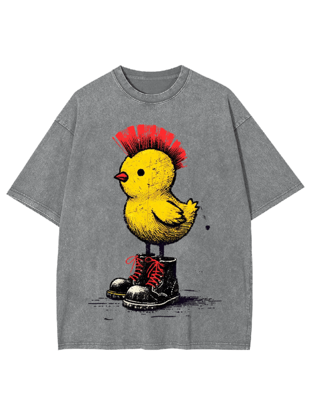 Punk Rock Chick Washed Tshirt