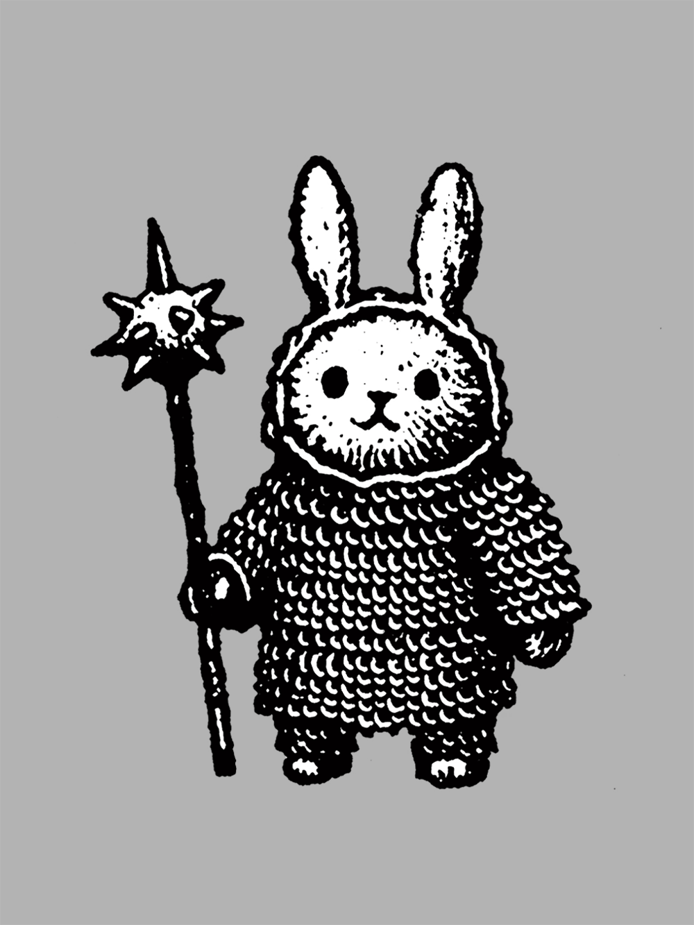 Knight Bunny Defender Washed Tshirt